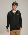 Sudadera Abierta Con Hoodie,NEGRO